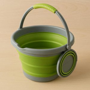 Lightweight Folding Round Water Pail with Non Slip Grip and Compact Storage Design for Gardening Beach Play and Outdoor Picnics