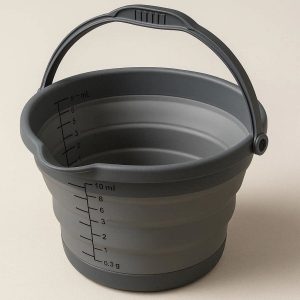 Versatile Folding Water Pail with Measurement Scales and Secure Grip for Precise Mixing Gardening and Outdoor Survival Kit Supplies