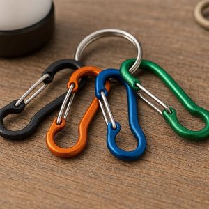 Portable Wire Gate Mini Carabiner Keychain Clips with Lightweight Design for Camping Lights Travel Accessories and Dog Leash Attachments