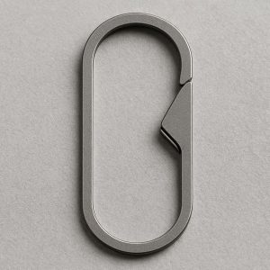 Ultra Thin Titanium Alloy Mini Carabiner for Minimalist EDC Keychains Lightweight Strength and Corrosion Resistance for Outdoor Enthusiasts