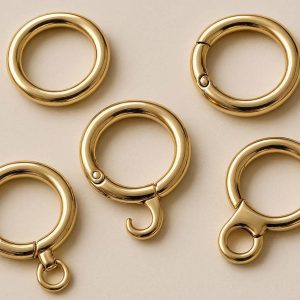 Round Circle Snap Hooks with Spring Gate for Fashion Handbags Purse Repair and Decorative Keychain Ring Accessory Replacement