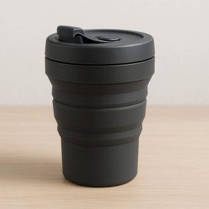 3 Compact Collapsible Silicone Travel Mug with Secure Locking Lid for Commuters Office Workers and Outdoor Adventure Enthusiasts Daily Life