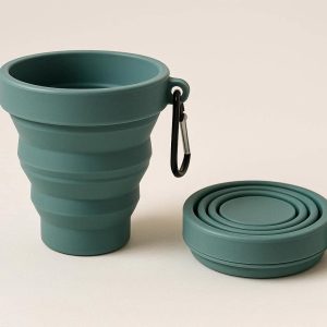 7 Ultra Lightweight Collapsible Silicone Pocket Cup for Festival Goers Concerts and Daily Hydration Needs with Easy Fold Mechanism